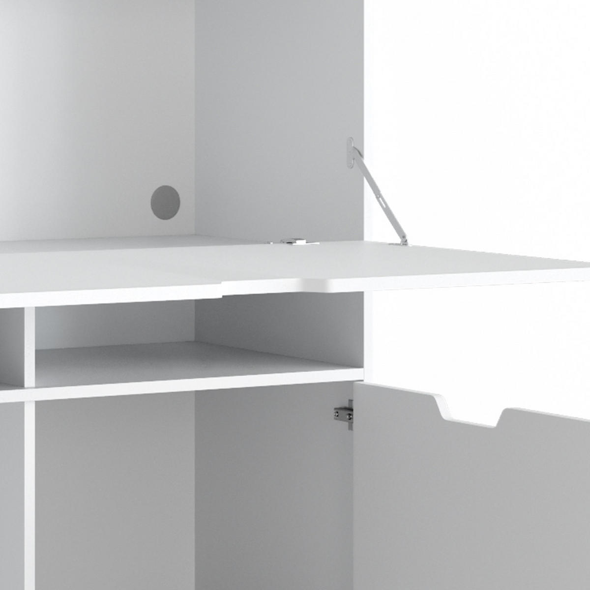 SEKRETÄR SCHREIBTISCH Berdi Weiß 110 x 45 cm - Weiß, Holzwerkstoff (45/110/140cm) - Vicco