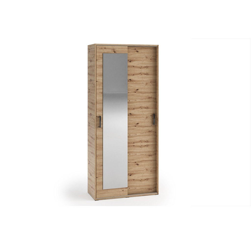 Masseno Garderobenschrank Eiche Artisan 90x210x40 cm