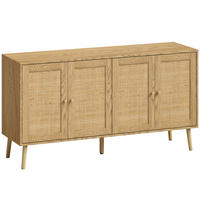 SIDEBOARD MDF Naturholz Natur - Naturfarben, Holz/Holzwerkstoff (40/75/140cm) - HOMCOM