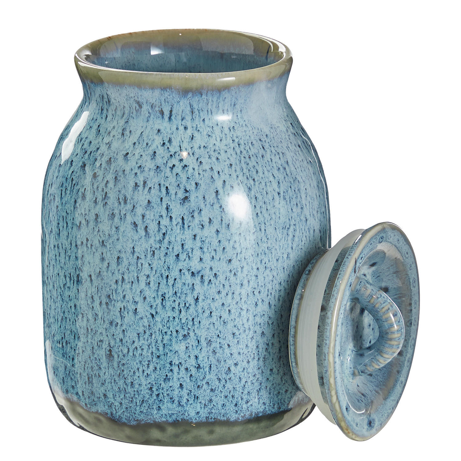 AUFBEWAHRUNGSDOSE Portimao - Blau, Keramik (11/15/11cm) - Butlers