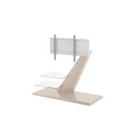 TV RACK rechteckig Cappuccino Hochglanz Glas 120/106/50 cm - Cappuccino, Holzwerkstoff (120/106/50cm)