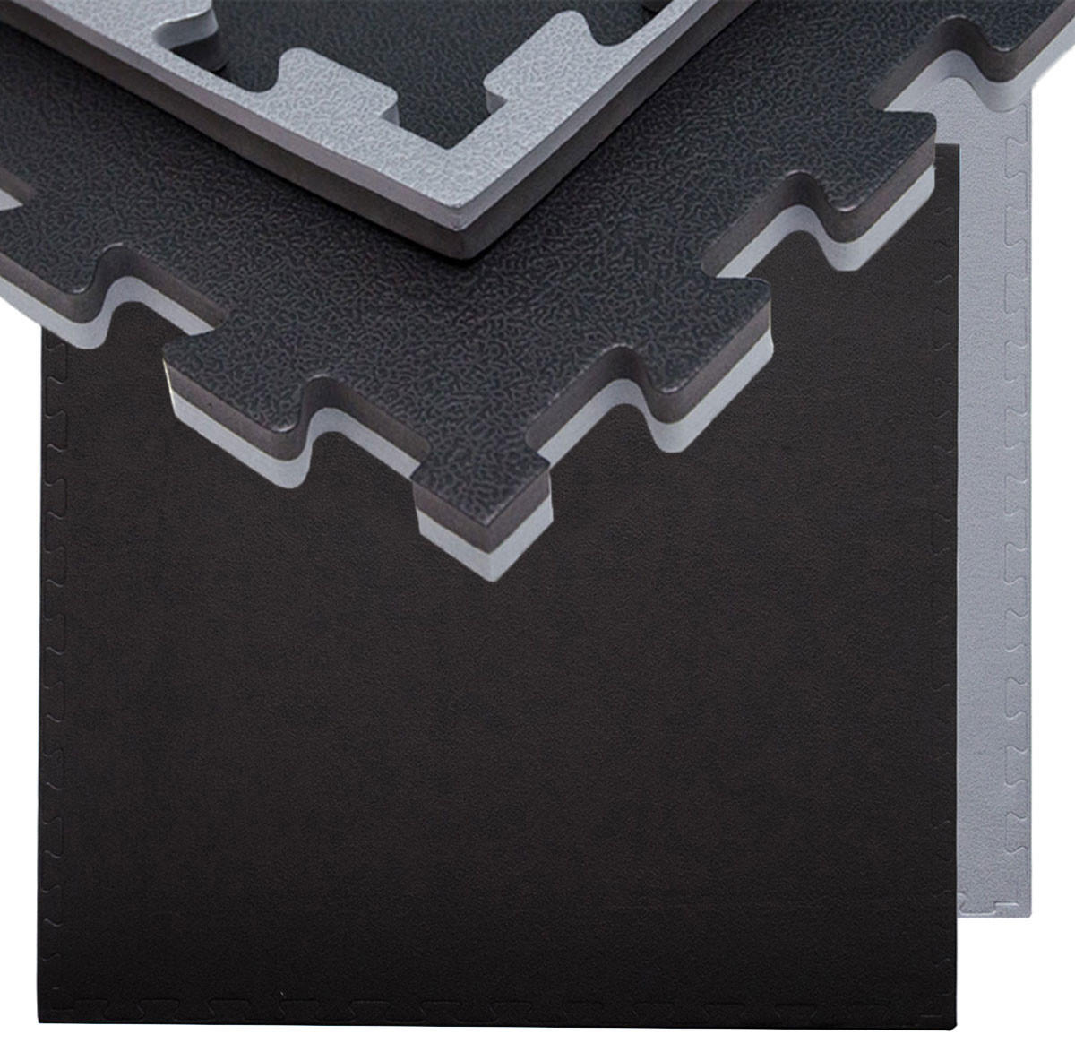 BODENSCHUTZMATTE 90x90x2 cm, Schwarz, 3er Set - Schwarz, Kunststoff (90/90cm) - eyepower
