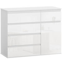 SIDEBOARD aus MDF 100/40/80 cm Weiß - Weiß Hochglanz, Holzwerkstoff (40/80/100cm) - HOMCOM