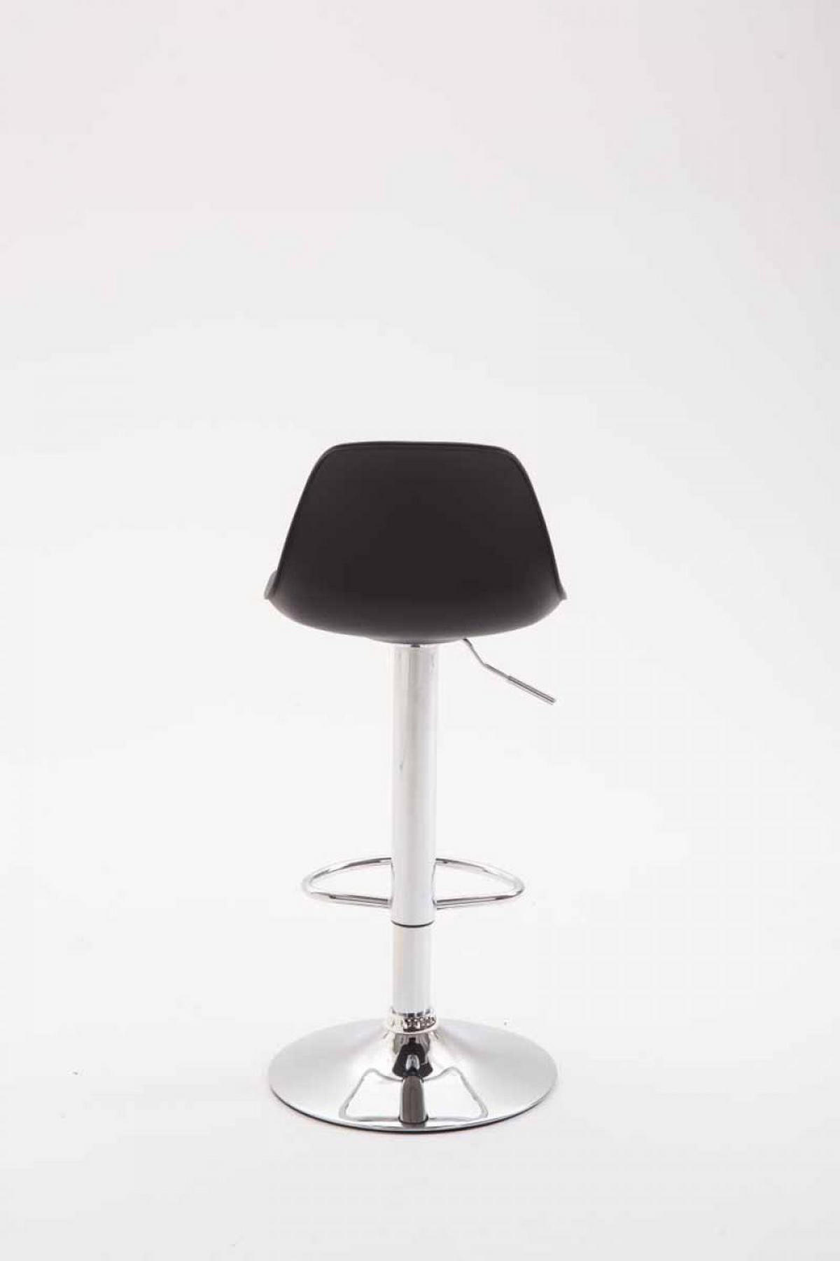 BARHOCKER Kunststoff schwarz - Chromfarben/Schwarz, Kunststoff/Metall (39/82/43cm) - CLP