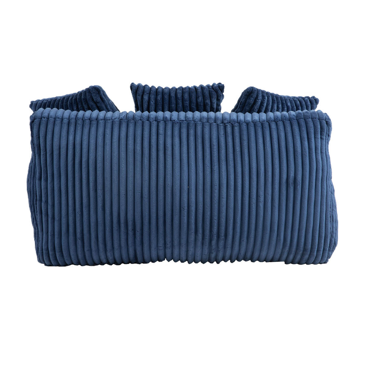 SCHLAFSOFA Relaxliege mit 3 Zierkissen,Lounge Sofa,Polstersofa,Cord,Blau - Blau, Textil (125/63/155cm) - LVHOM