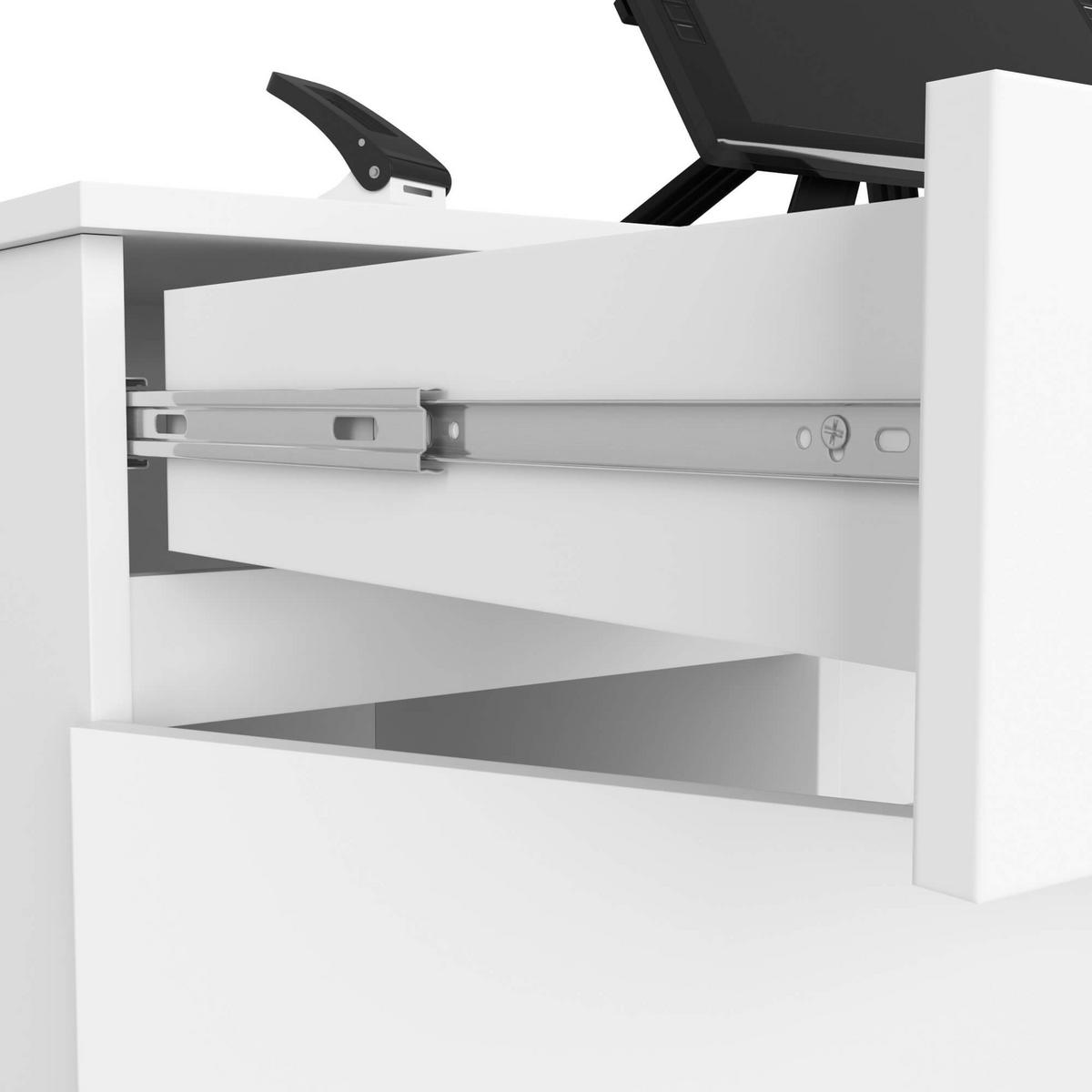 SCHREIBTISCH Weiß 77/135/50 - Weiß, Holzwerkstoff (50/135/77cm) - RAUMHIRSCH FURNITURE