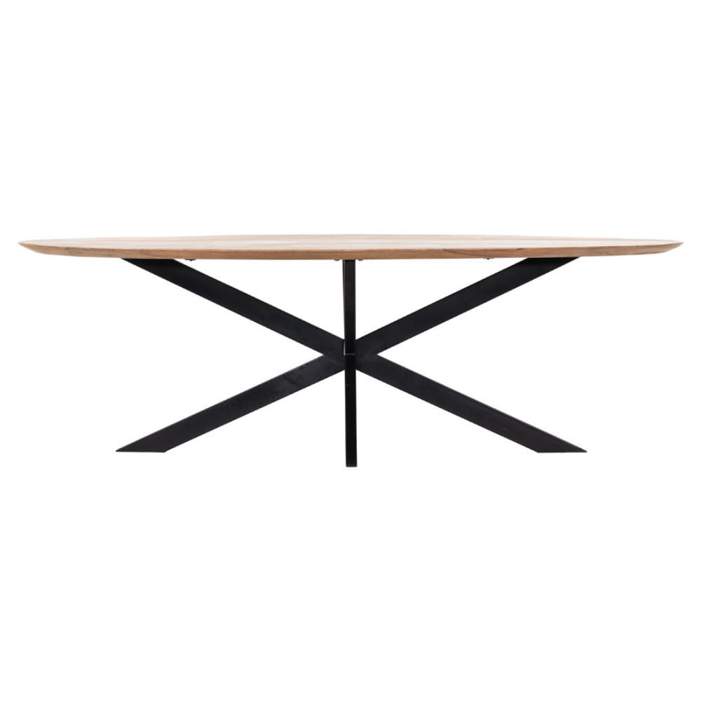 ESSTISCH oval aus Mangoholz 160cm, natürlich - Braun, Holz (160/90/78cm) - Giga Meubel