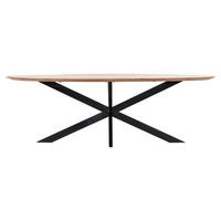 ESSTISCH oval aus Mangoholz 160cm, natürlich - Braun, Holz (160/90/78cm) - Giga Meubel