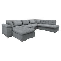 WOHNLANDSCHAFT Niko Bis, Seite: Links - Chromfarben, Holz/Textil (348/76/205cm) - MIRJAN24
