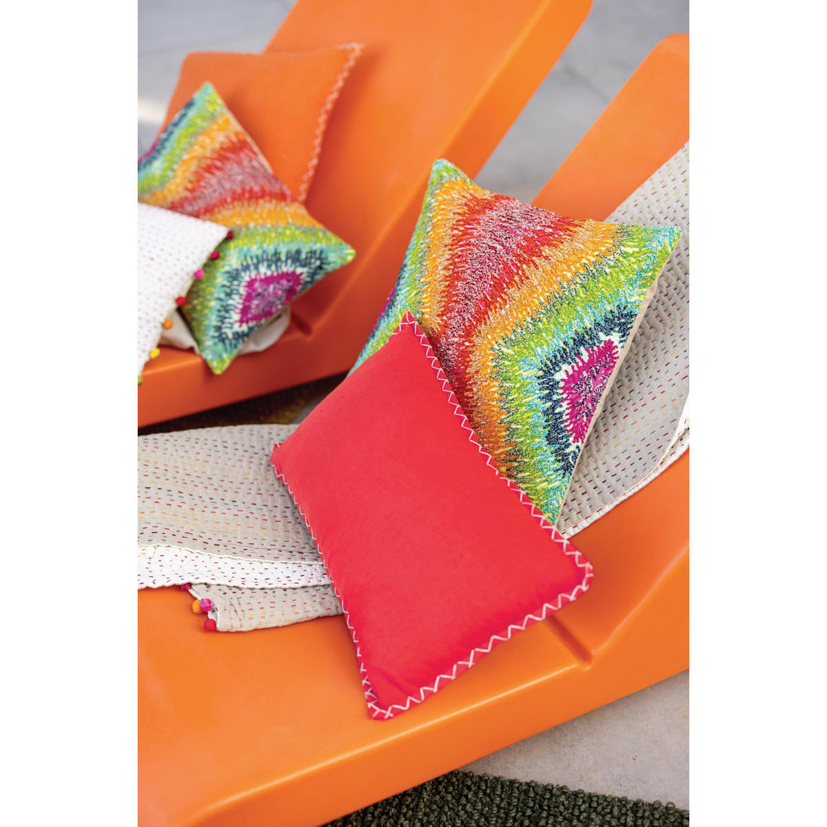 KISSEN Nala grosielle 30 x 50 cm - Rot, Textil (30/50cm) - Vivaraise