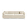MODULARES-SOFA Campi aus Samt leichtes beige 4 Sitzplätze - Creme, Textil (90/70/255cm) - Cosmopolitan Design