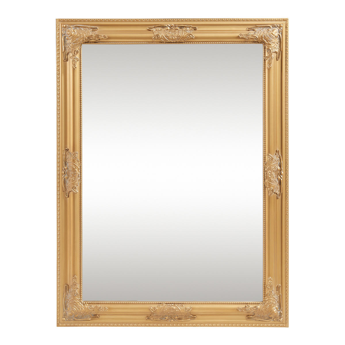 WANDSPIEGEL Punkalaidun - Goldfarben, Glas/Naturmaterialen (80/3/60cm) - [en.casa]
