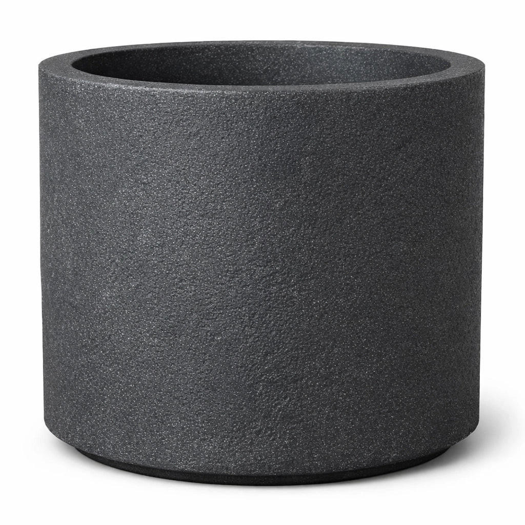 PFLANZKÜBEL LUZERN Granit Schwarz | 29x25 cm - Schwarz, Kunststoff (1/1/1cm) - aplanta