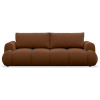 3-SITZER SOFA Ombo Doce Kupfer wasserabweisender Samt - Schwarz/Kupferfarben, Kunststoff/Textil (250/92/110cm) - Selsey