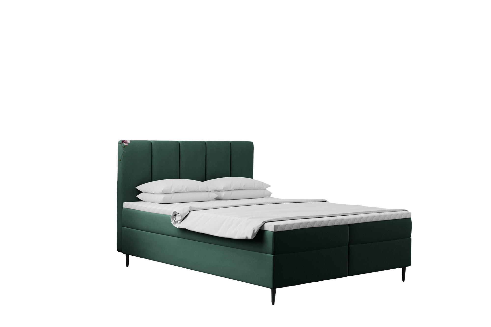 BOXBETT Mit Bettkasten Matratze ADEL Stoff Monolith Grün 180x200 cm H2-Pocket - Grün, Holz/Textil (180/200cm) - Kaiser Möbel
