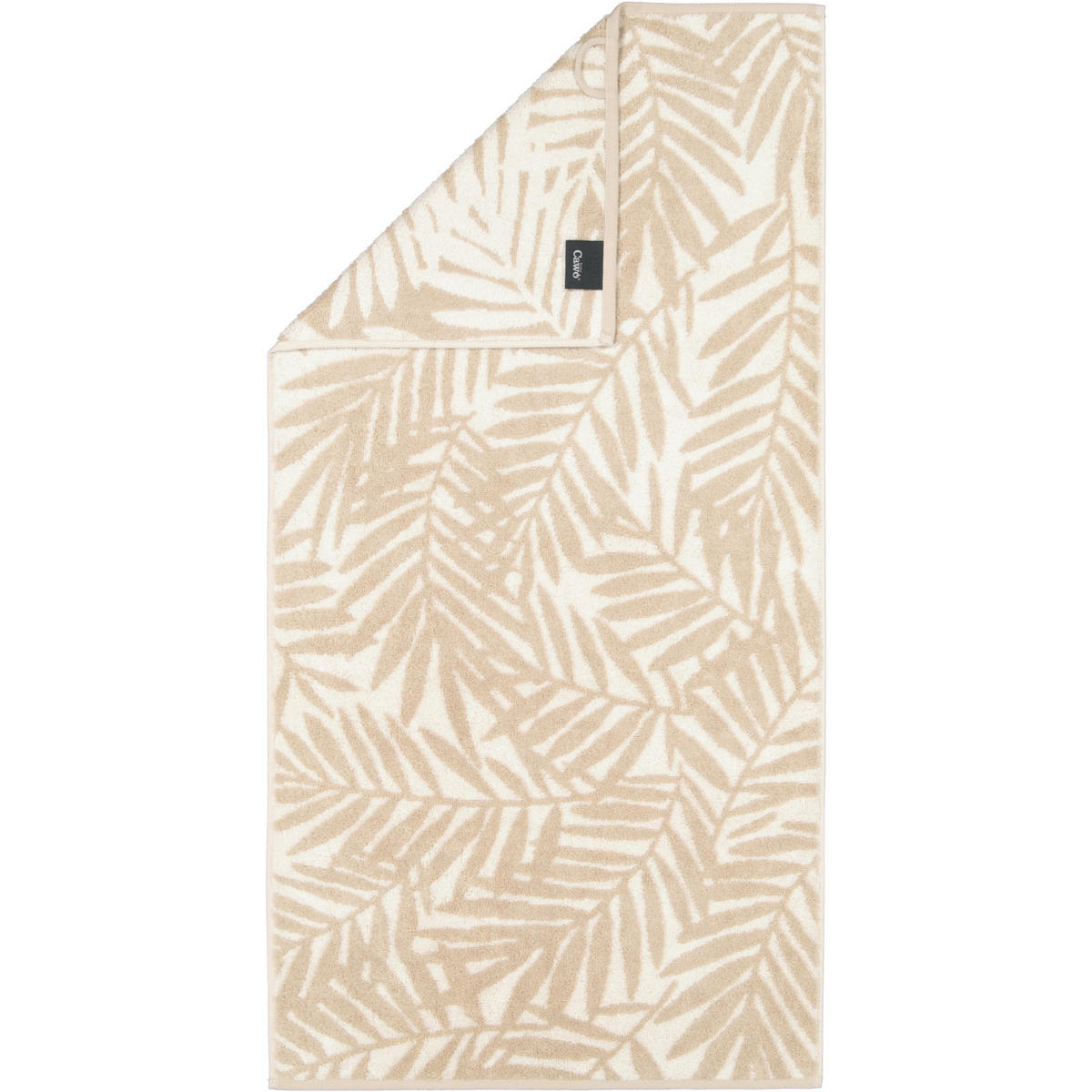 HANDTUCH MAISON BLÄTTER 6267 NATUR - 33 - Beige, Textil (50/100cm) - Cawoe