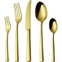 BESTECKSET 60-teilig Champagner Gold 12 Personen - Goldfarben, Metall