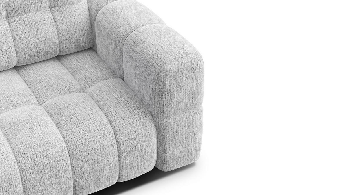 SOFA CLOUDI 2-Sitzer, hellgrau - Hellgrau/Schwarz, Holz/Textil (181/89/104cm) - Courtois Laville