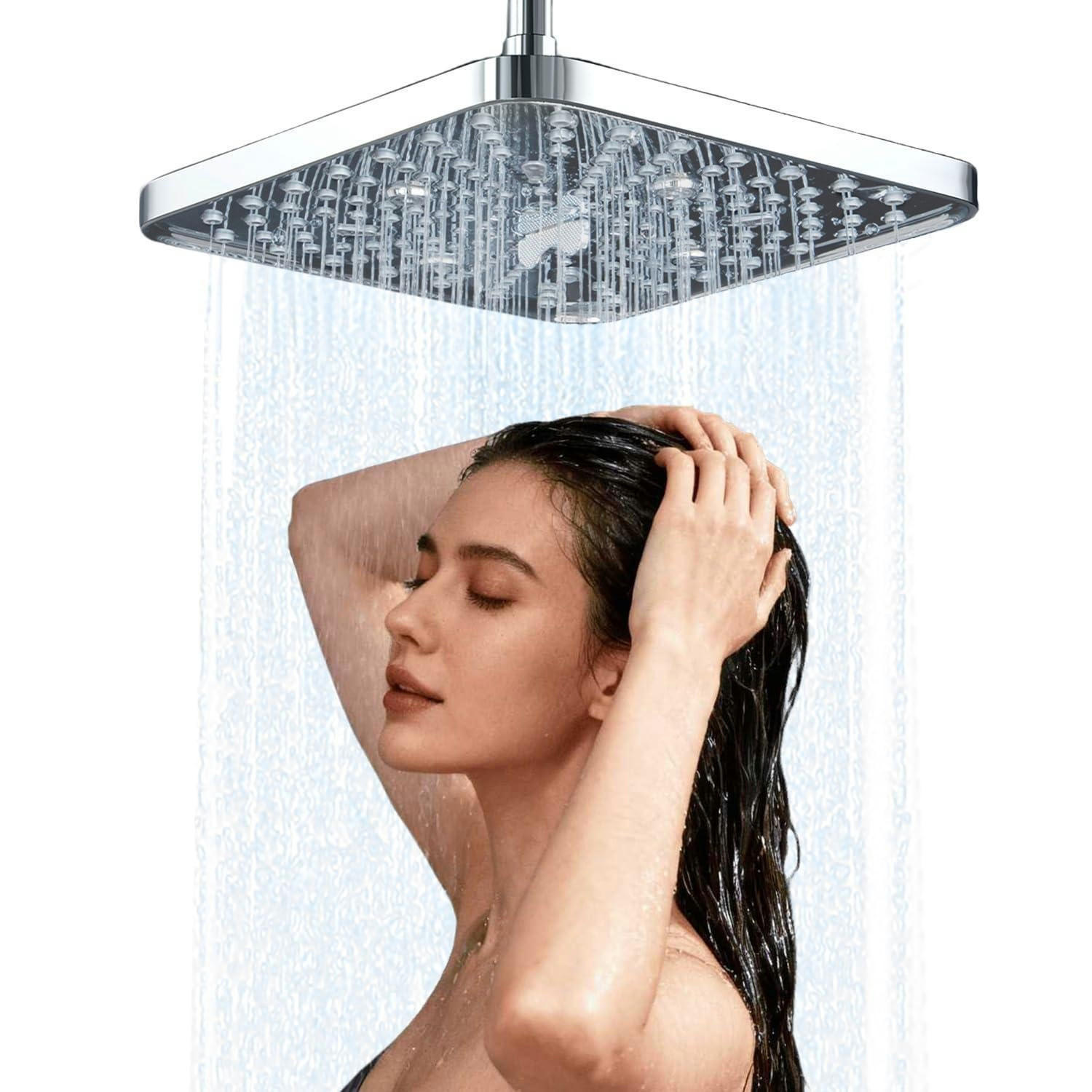 DUSCHKOPF Regendusche 10 Zoll 6 Duschmodi Chrom - Silberfarben, Metall (25.5/12.7/25.5cm)