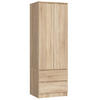KLEIDERSCHRANK Sonoma Eiche 60x51x180 cm - Sonoma Eiche, Holzwerkstoff (60/180/51cm) - Akord