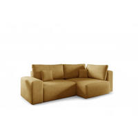 ECKSOFA Arona Mit Schlaffunktion - Gelb, Holzwerkstoff/Textil (253/148cm) - Fun Möbel
