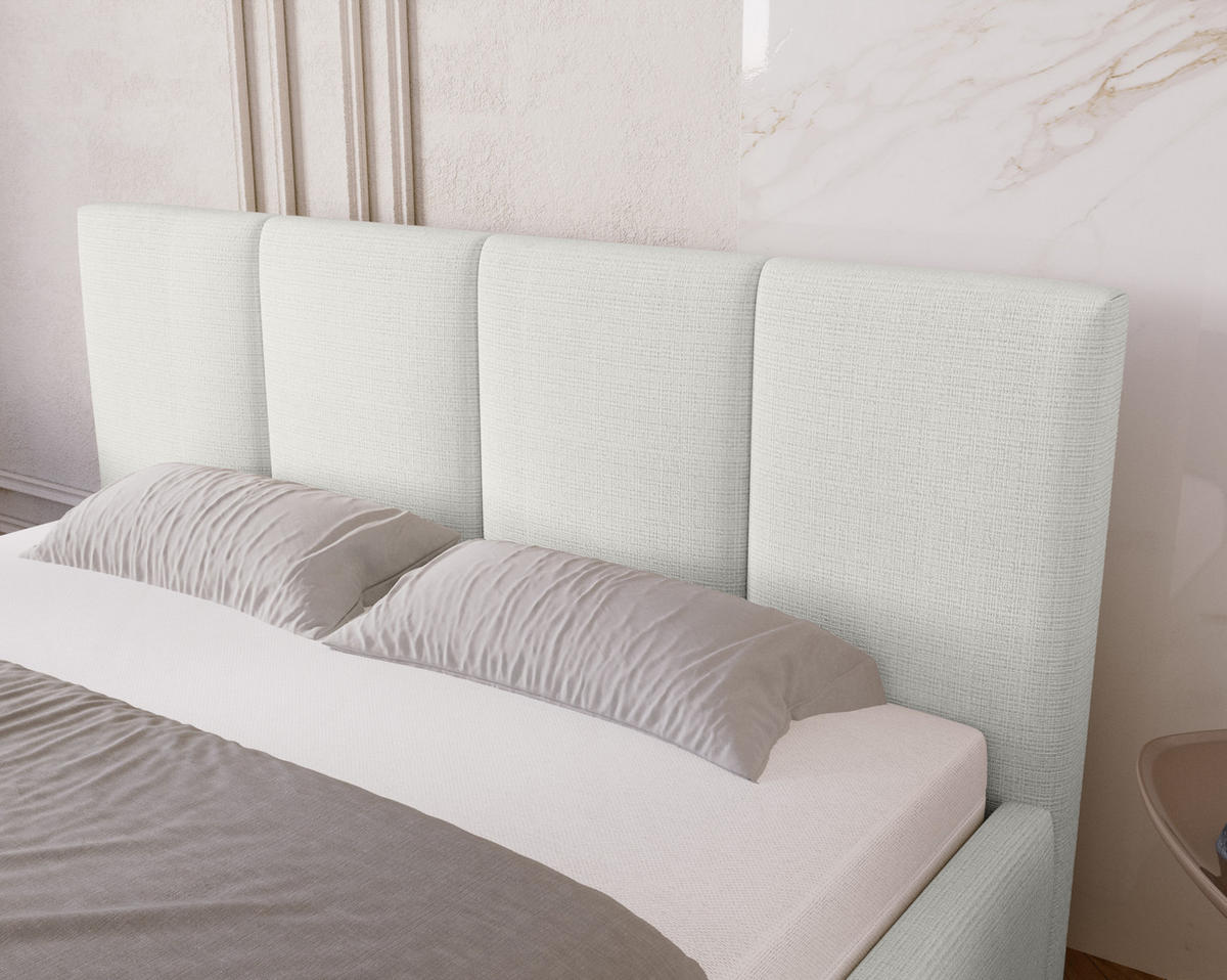 POLSTERBETT Celano Slim 120x200 cm, Weiß - Weiß, Textil (120/200cm) - Fedve