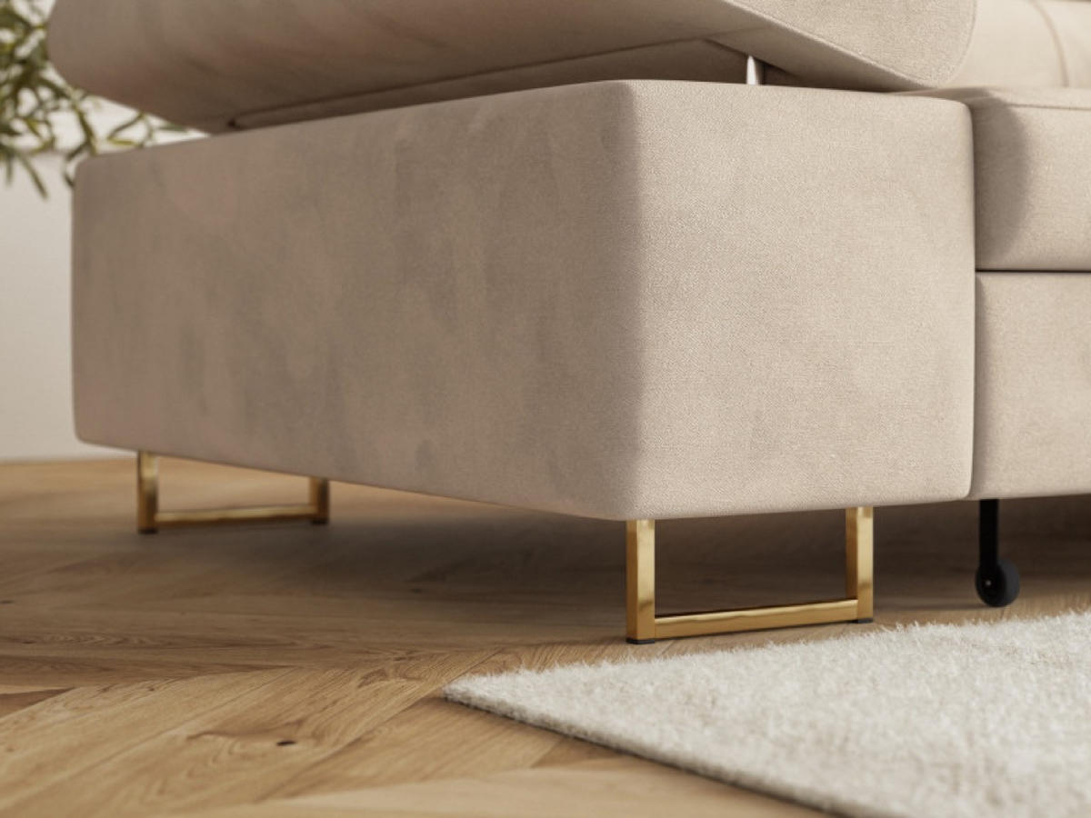 ECKSOFA Beige ALEX Mit Verstellbaren Kopfstützen Links - Beige, Textil (274/203cm) - Sepro Meble