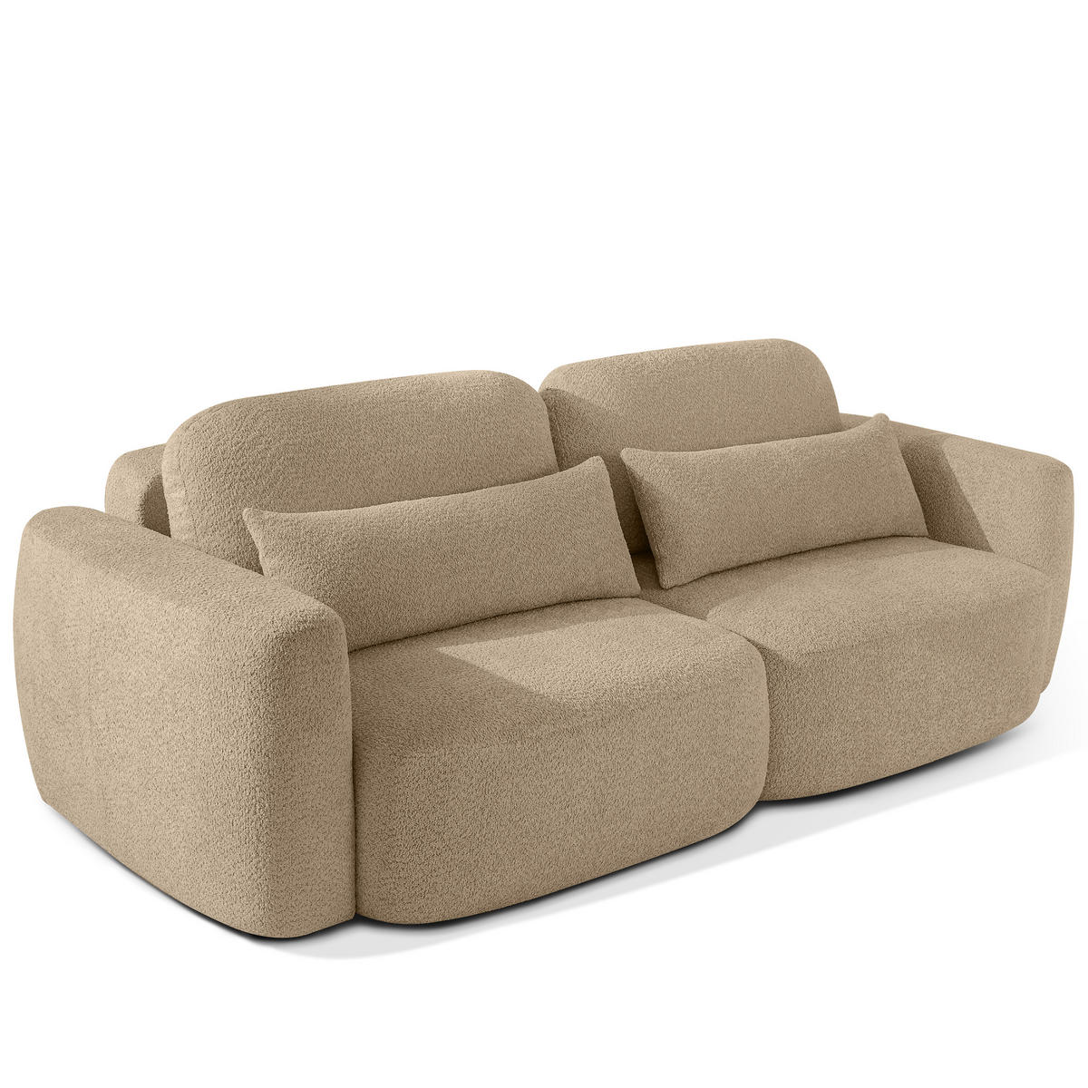 SITZGARNITUR ELOSA - Ecru, Holz/Textil (245/85/115cm) - KONSIMO®