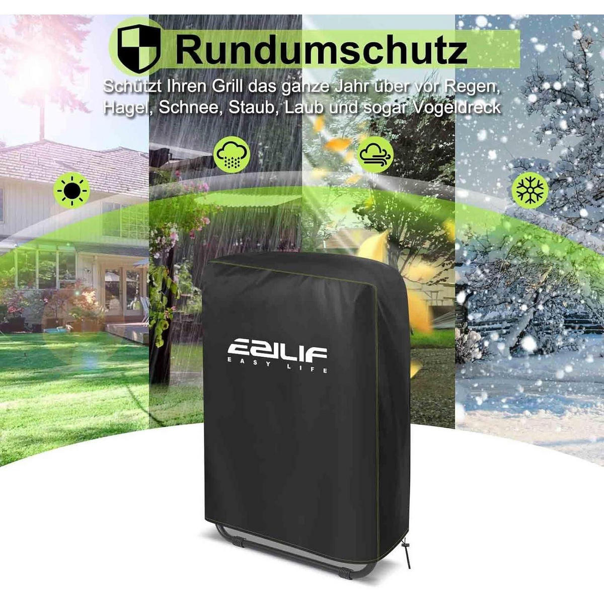 SCHUTZHÜLLE für Klappstühle 2er-Set 70 x 110 cm Kunststoff - Schwarz, Kunststoff (70/110/30cm)