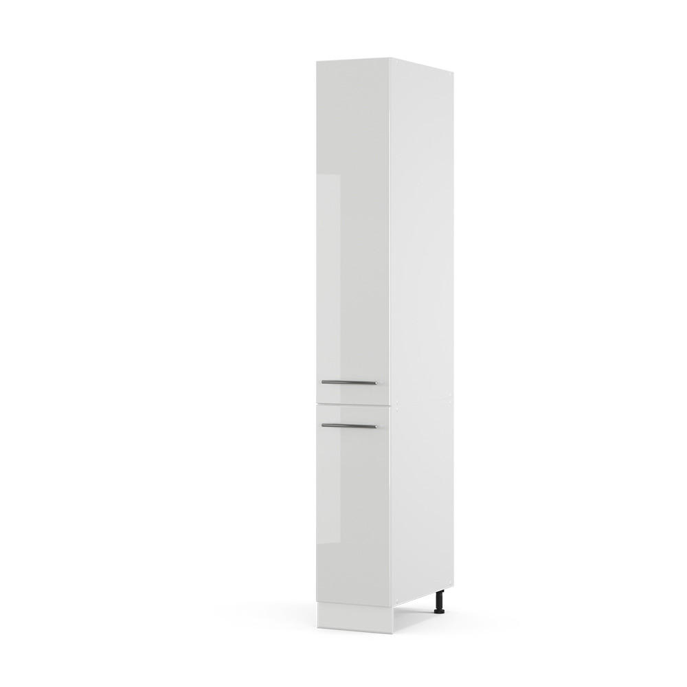 APOTHEKERSCHRANK Fame-Line Weiß Hochglanz 30 cm - Weiß Hochglanz/Weiß, Holzwerkstoff (30/206.8/58cm) - Vicco