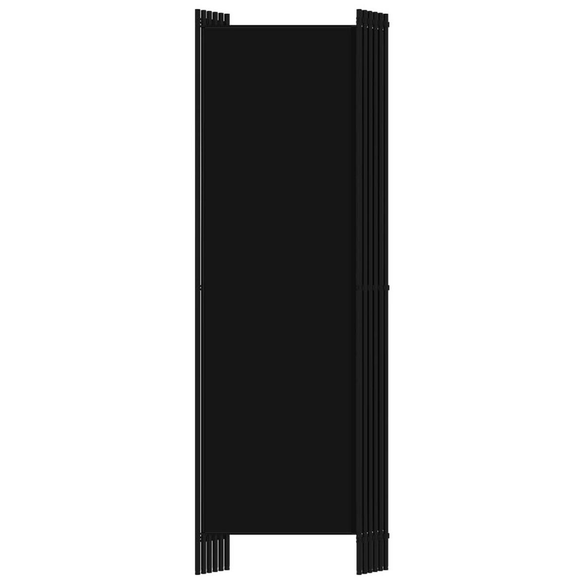 RAUMTEILER 6-teilig Schwarz 300/180 Cm - Schwarz, Textil (300/180/1cm) - vidaXL