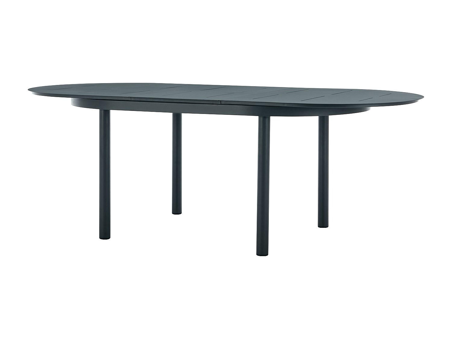 GARTEN-ESSTISCH ausziehbar - 170/220 cm - Aluminium - Anthrazit - LOTTYS von MYLIA - Anthrazit, Metall - Vente-Unique