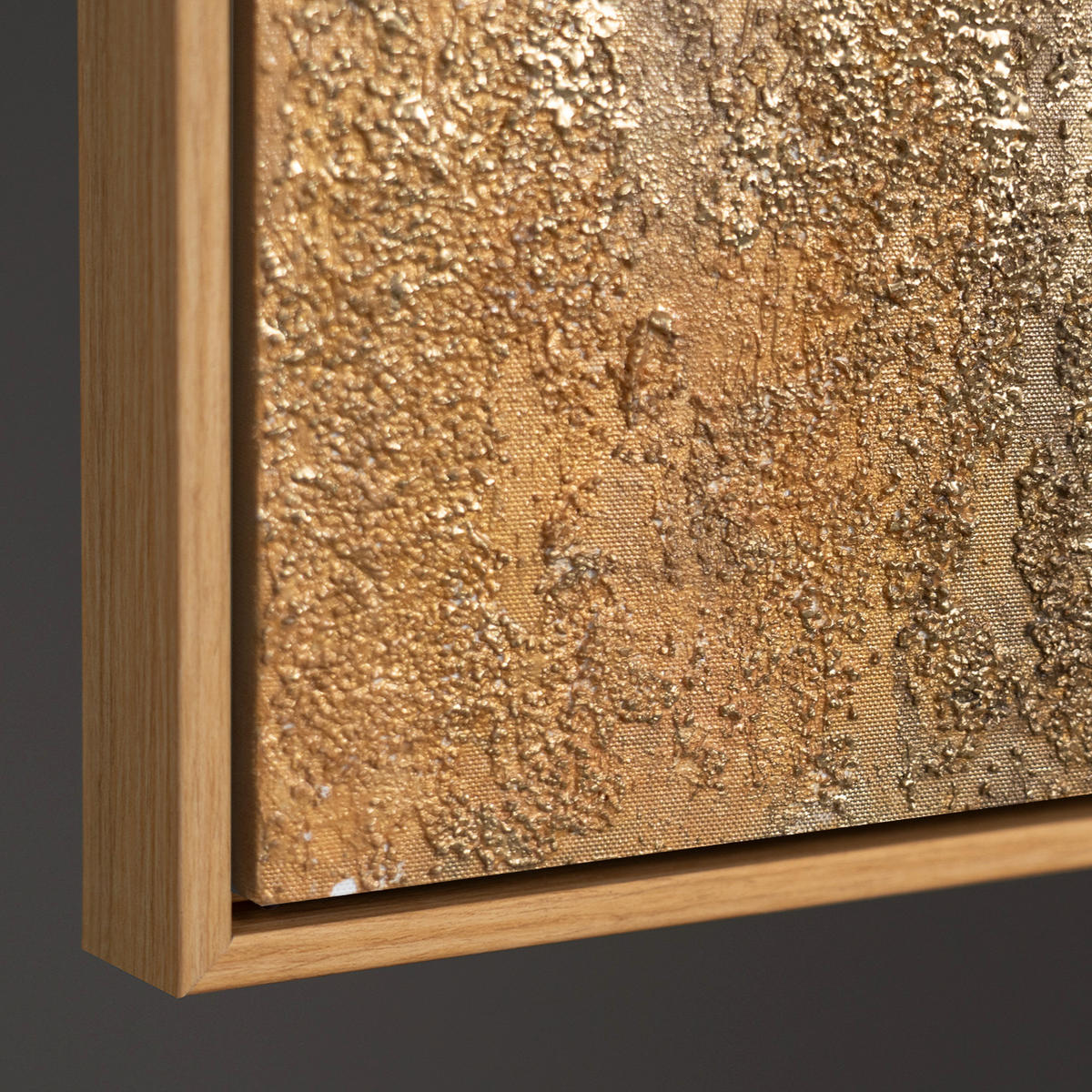 GEMÄLDE Honigdunst Schattenfugenrahmen Eichefarben 120x80 cm - Eichefarben, Holz (120/80cm) - YS-art gallery