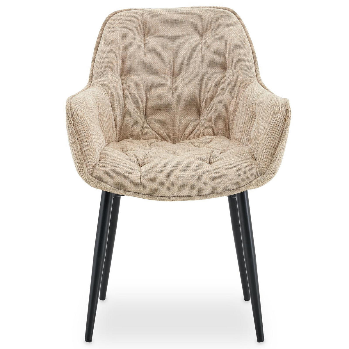 ESSZIMMERSTÜHLE ARDEN 2er-Set beige - Beige, Textil (47/81/60cm) - IDIMEX