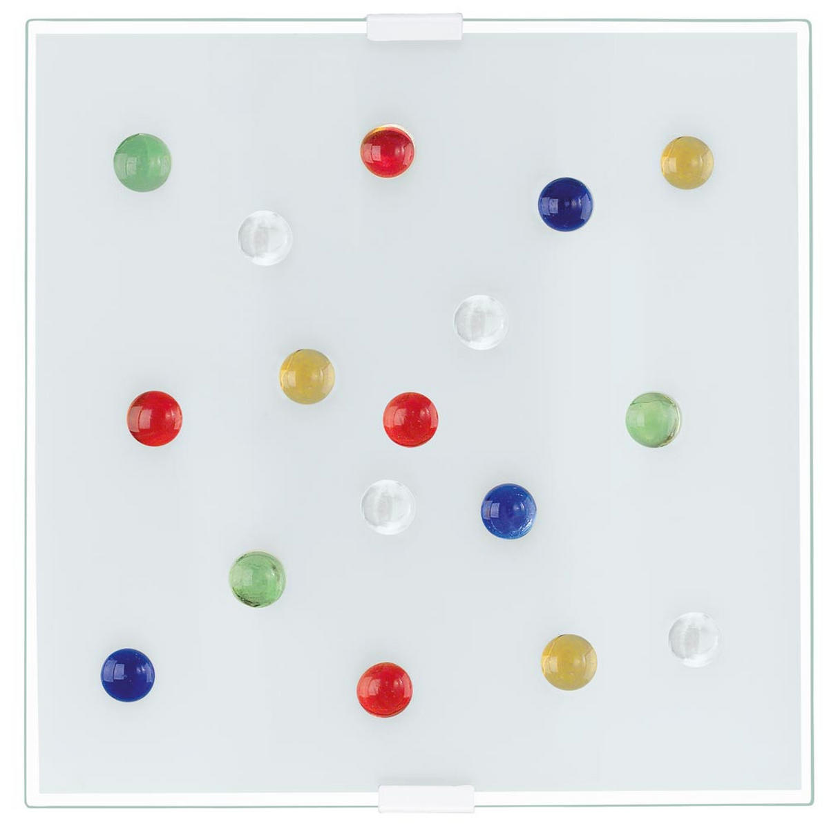 LED DECKENLEUCHTE SANTIAGO 1 Weiß satiniert - Weiß, Glas (29/29/7.5cm)