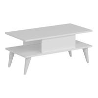 COUCHTISCH Melhus 90/45/40 cm - Weiß, Holzwerkstoff/Kunststoff (45/90/40cm) - [en.casa]