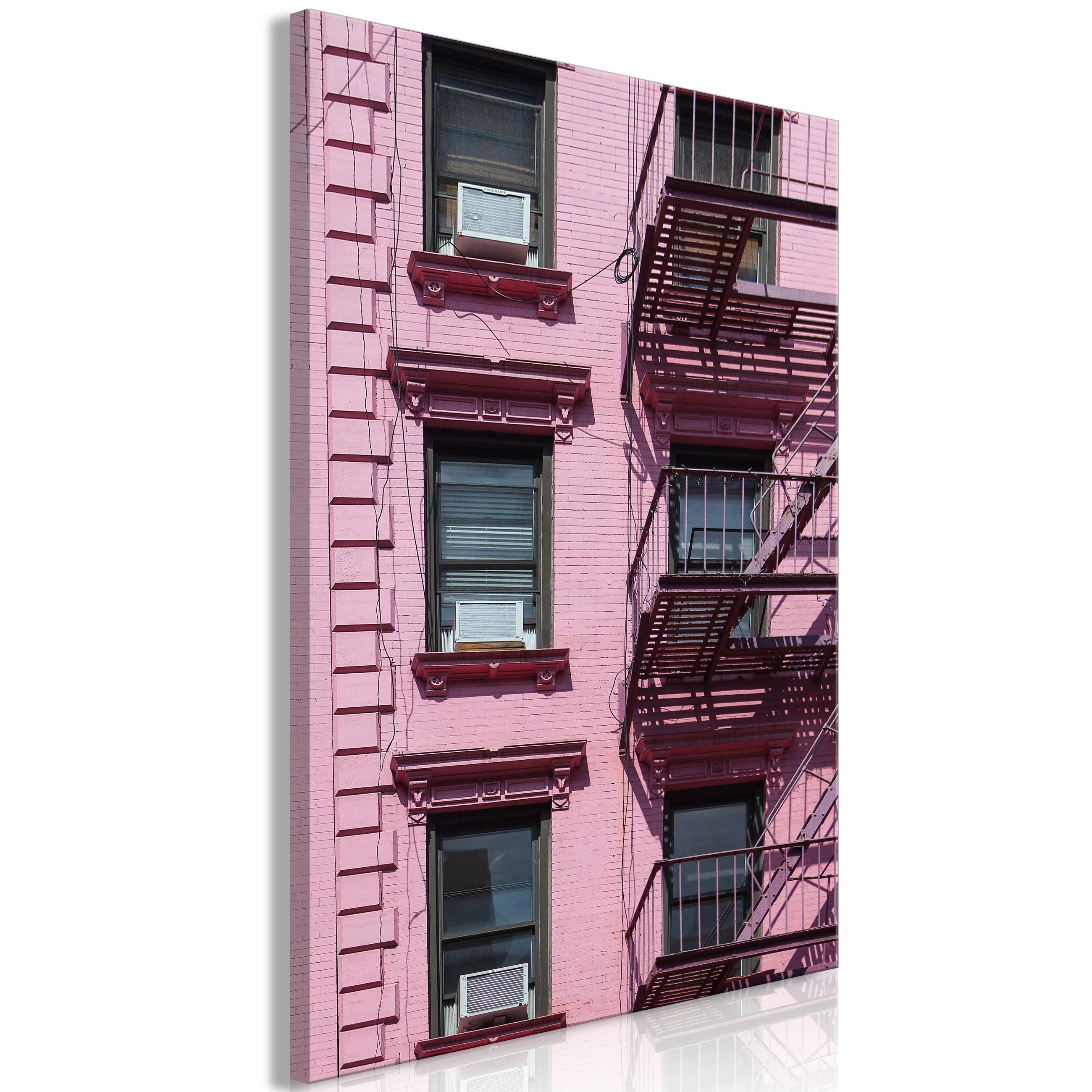 KUNSTDRUCK Rosa 40/60 cm - Pink/Grau, Textil (40/60cm) - KUNSTLOFT