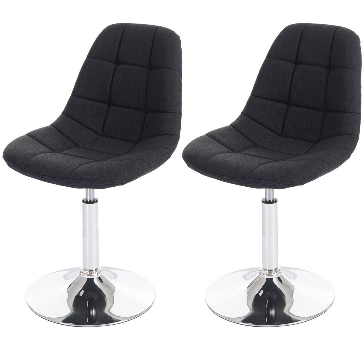 ESSZIMMERSTUHL Grau 2er-Set - Dunkelgrau/Grau, Textil (47/84/50cm) - MCW