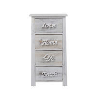 KOMMODE Weiß 27/37/73 cm - Weiß, Holz (27/73/37cm) - Mobili Rebecca