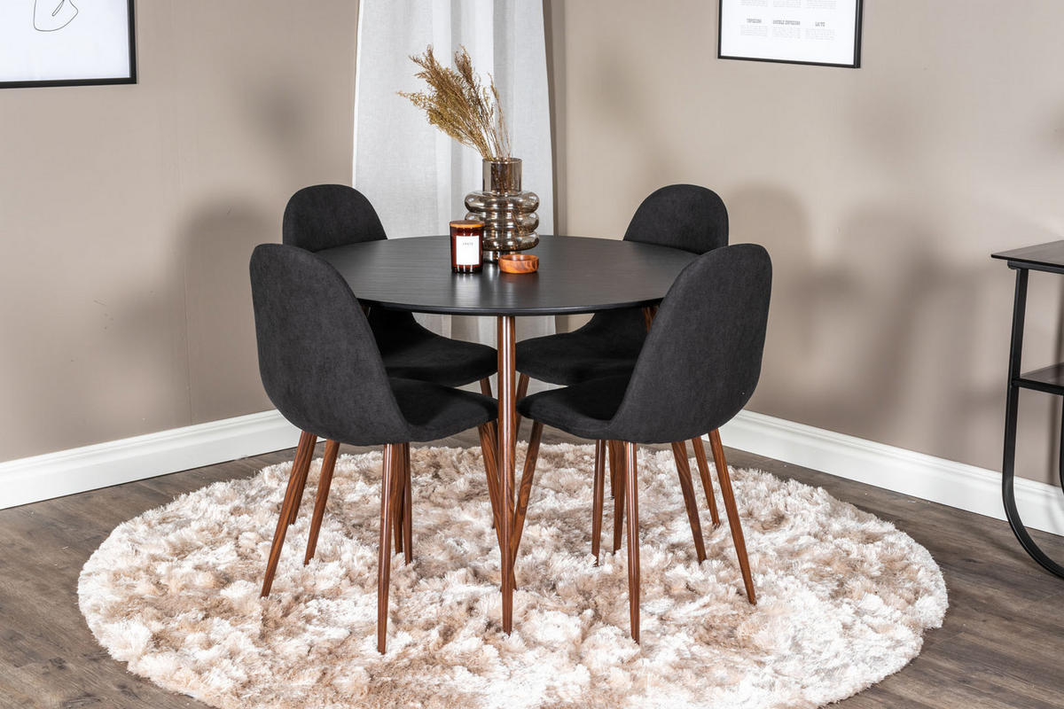 TISCHGRUPPE Schwarz - Schwarz, Holzwerkstoff (100/75/100cm) - ebuy24
