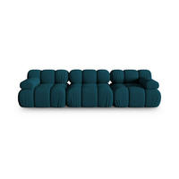 SOFA modular Bellis aus 3D-Stoff marineblau 3 Sitzplätze - Blau, Textil (94/70/282cm) - Micadoni