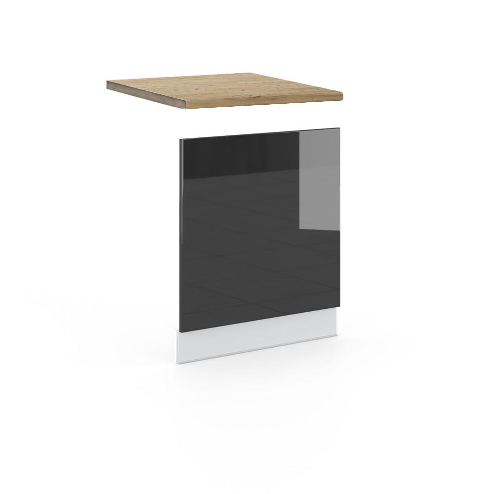 FRONTPANEL Fame-Line Antracit h&ouml;gblank 60 cm , AP Oak Honungsek, Antracit 67.4/60/60 cm