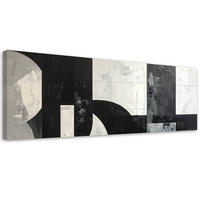 LEINWANDBILD 3D und geometrisch 150x50cm - Schwarz, Textil (150/50cm) - Feeby