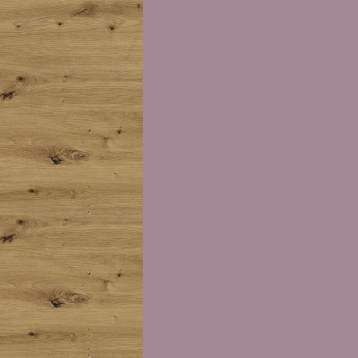 AUFSATZSCHRANK Bari W6B/40 Eiche Artisan / RAL 4009 pastellviolett 40 / 59 / 36cm - Violett/Eiche Artisan, Holz/Holzwerkstoff (40/36/59cm) - Feldmann-Wohnen