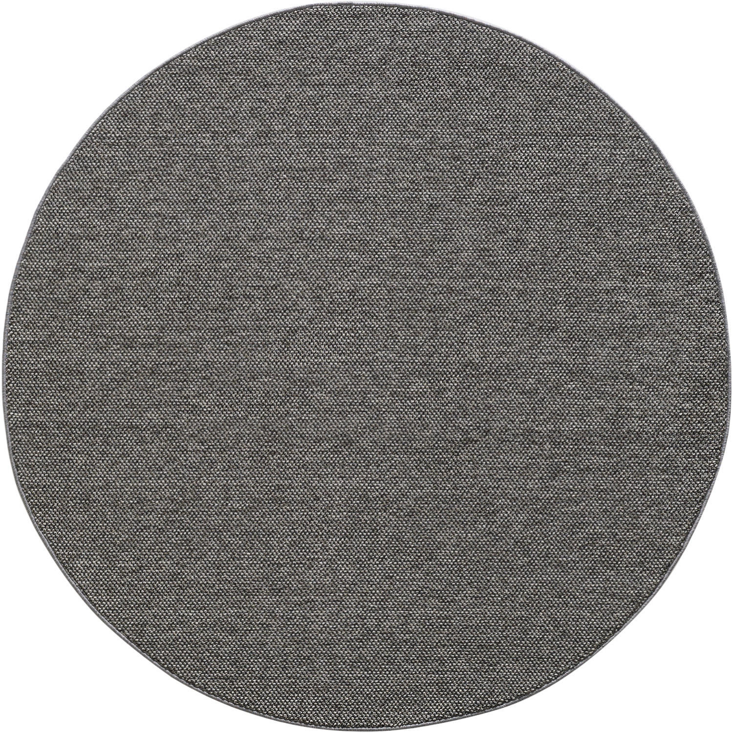 TEPPICH Kurzflor Flachgewebe Uni-Design Polypropylen Wohnzimmer Grau Rund 120x120 - Grau, Textil (120/120cm) - KADIMA DESIGN