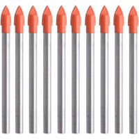 BOHRER – 10 Stück, geeignet für Fliesen, Glas, Keramik und Marmor, 6 mm - Orange, Metall (12/1.2/1cm) - DCA