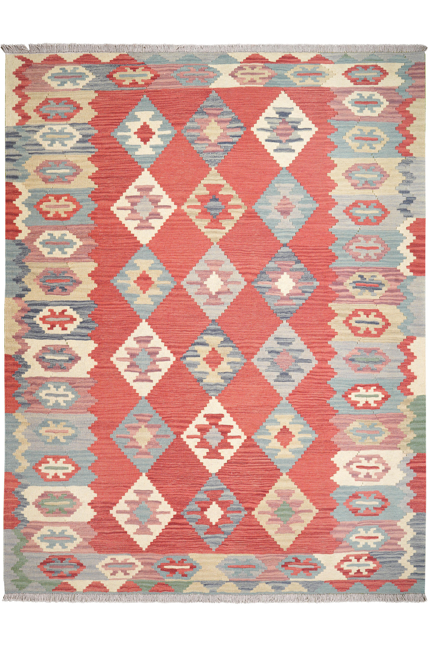 HANDWEBTEPPICH Gashgai Kelim Rot 232/180 cm Schurwolle - Rot, Textil (180/232cm) - Looma