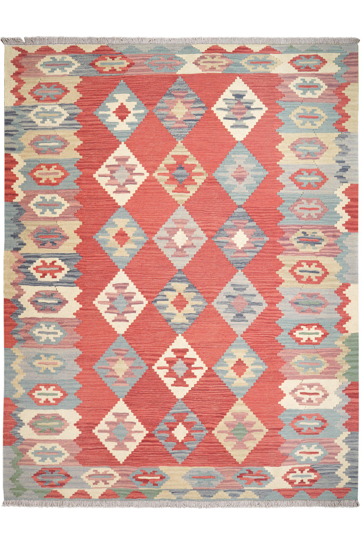 HANDWEBTEPPICH Gashgai Kelim Rot 232/180 cm Schurwolle - Rot, Textil (180/232cm) - Looma