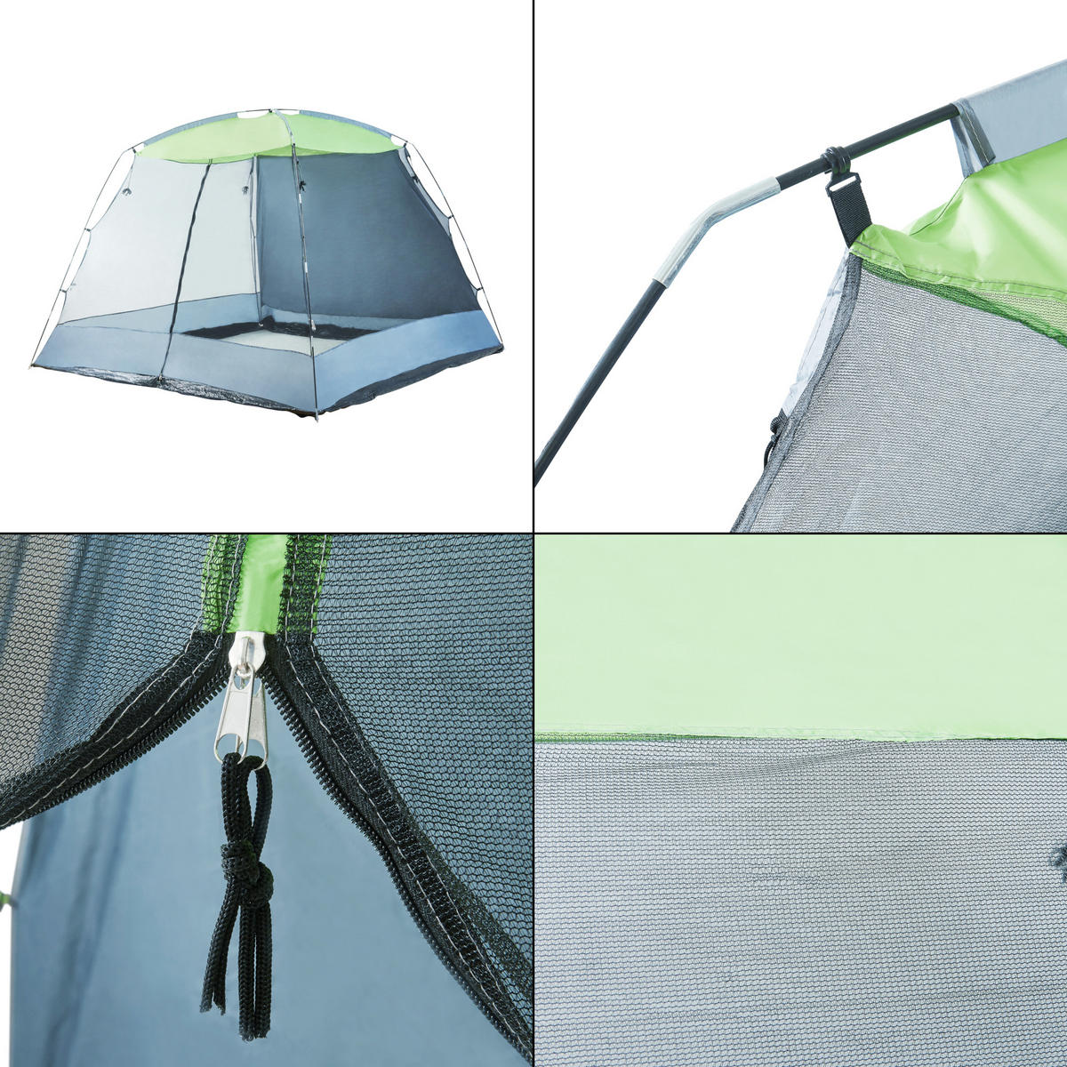 NETZPAVILLON Beekdaelen - Grau, Textil (305/213/305cm) - pro.tec