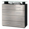 KOMMODE Pavos Sandgrau Hochglanz - Sandfarben, Holzwerkstoff (76/81/35cm) - Vladon